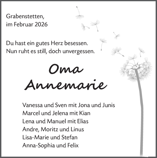 Traueranzeige von Annemarie Dietz von Alb-Bote/Metzinger-Uracher Volksblatt